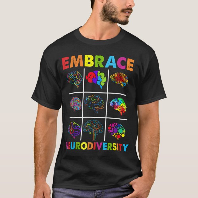 Camiseta Aproveite a neurodiversidade do jogo de vídeo cons (Frente)