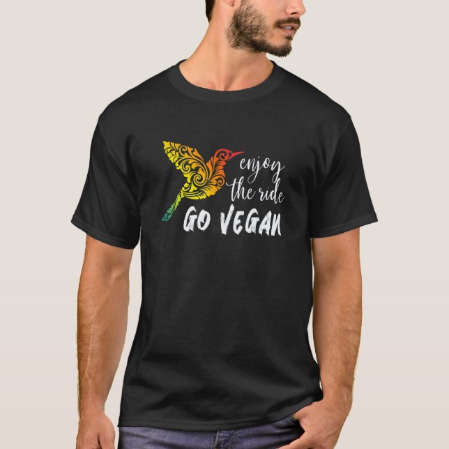 Camiseta Aproveite a viagem Roupas veganas (Frente)