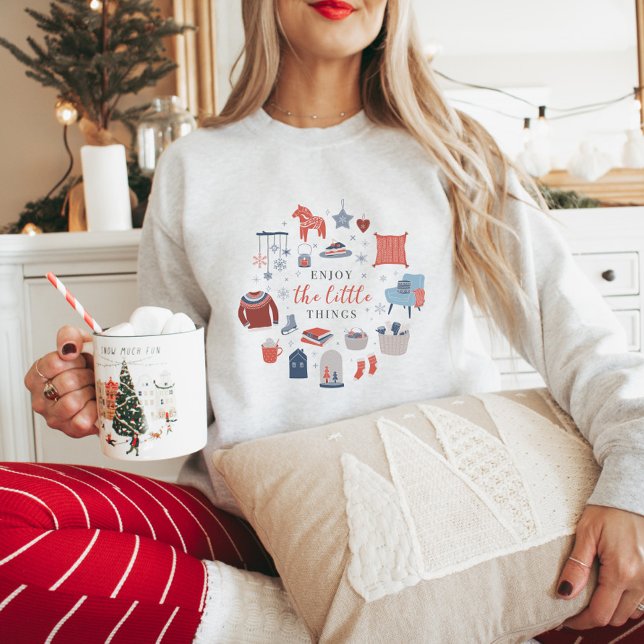 Camiseta Aproveite as coisinhas do Natal Hygge (Criador carregado)