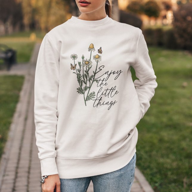 Camiseta Aproveite as pequenas coisas margaridas de flores  (Criador carregado)