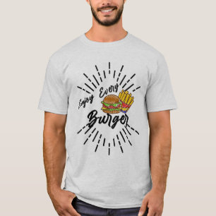 Camiseta Aproveite cada hambúrguer