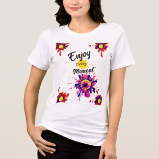 Camiseta Aproveite Cada Momento Colorido Inspiração de Salp