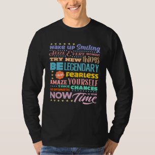 Camiseta Aproveite cada momento, surpreenda-se e seja otimi