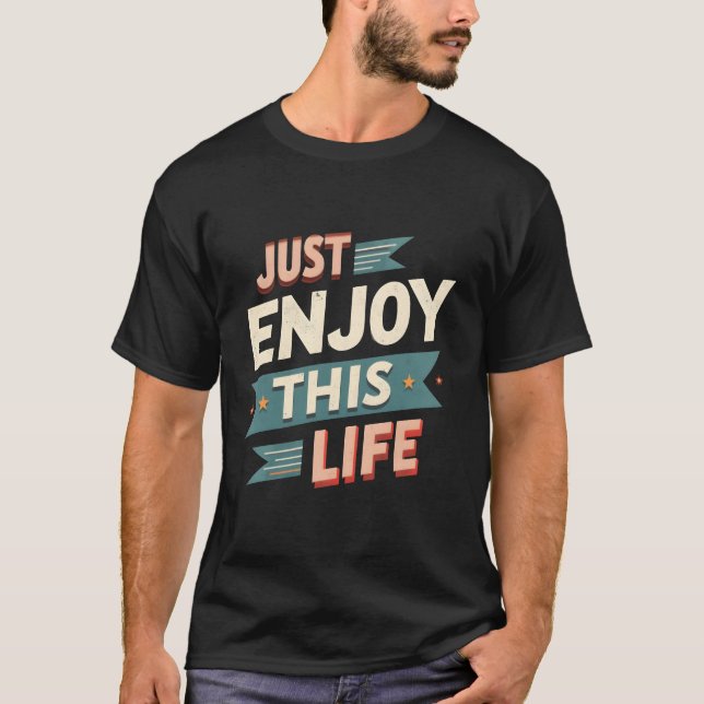 Camiseta Aproveite essa vida - Typo Inspiracional Retroativ (Frente)