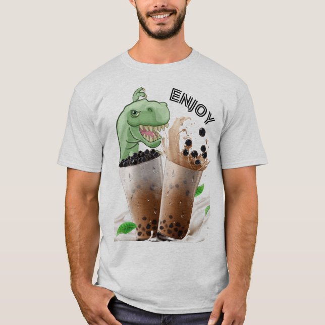 Camiseta aproveite o dinossauro do chá bubba (Frente)
