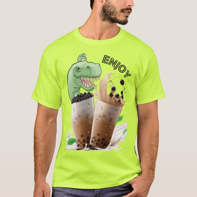 Camiseta aproveite o dinossauro do chá bubba (Frente)