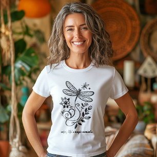 Camiseta Aproveite o Dragonfly de Momentos Mágicos da Vida