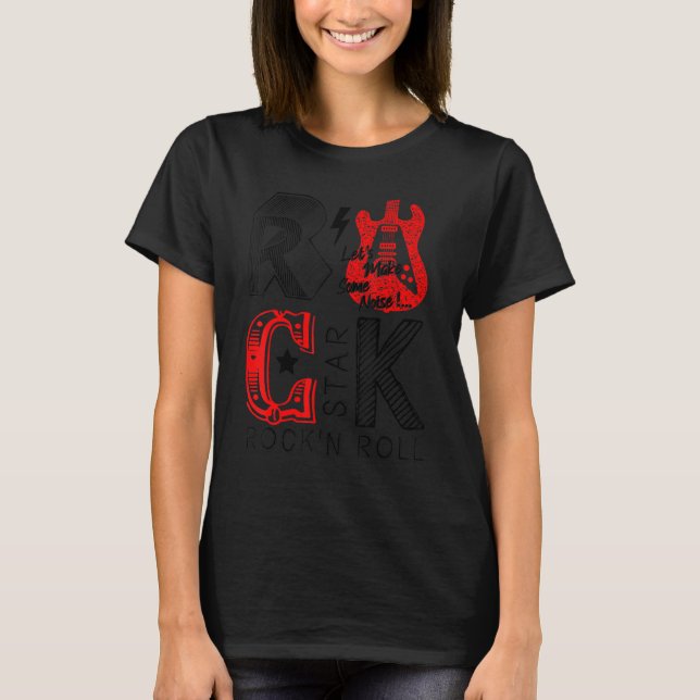 Camiseta Aproveite o Rock & Roll Graphic Novelty Tee & Lega (Frente)