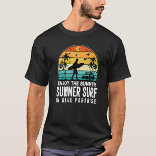 Camiseta Aproveite O Surf De Verão Em Appa Azul De Paraíso