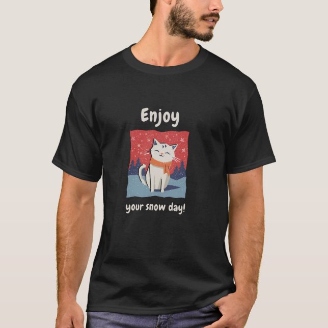 Camiseta Aproveite seu dia de neve! (Frente)