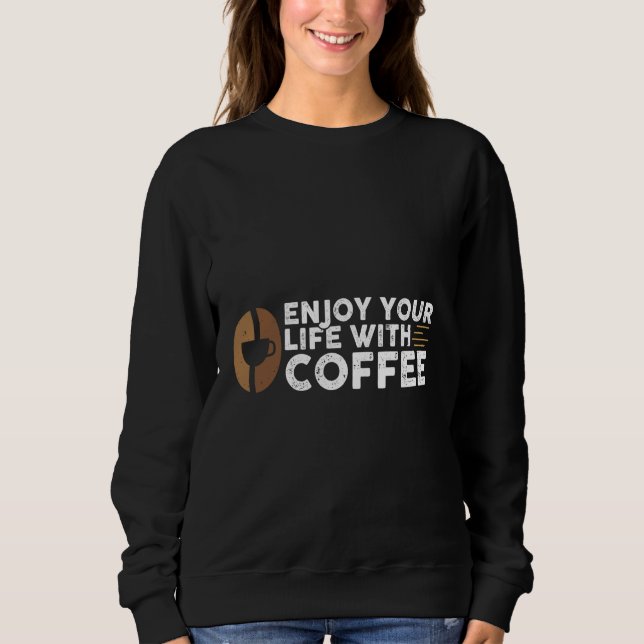 Camiseta Aproveite sua vida com café (Frente)