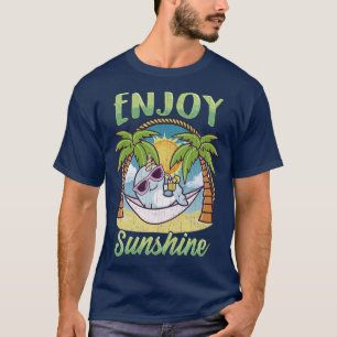 Camiseta Aproveite Sunshine Narwhal Hammock Beach Ocean
