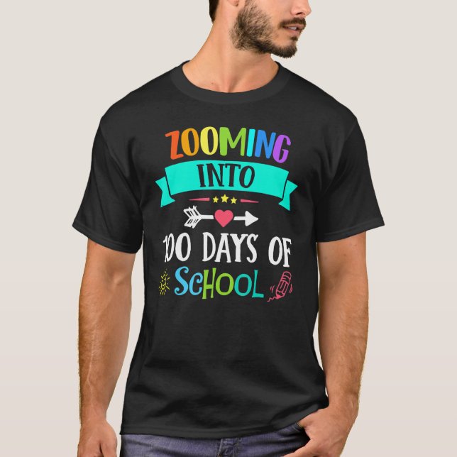 Camiseta Aproximando-se dos 100 Dias de Aula para Professor (Frente)