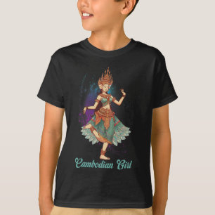 Camiseta Apsara Dançando Cambojano Dance Khmer Queen Cambod