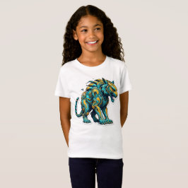 Camiseta Aqua Blaze Tiger Para Meninos E Meninas