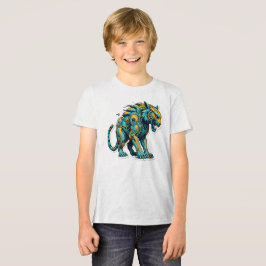 Camiseta Aqua Blaze Tiger Para Meninos E Meninas