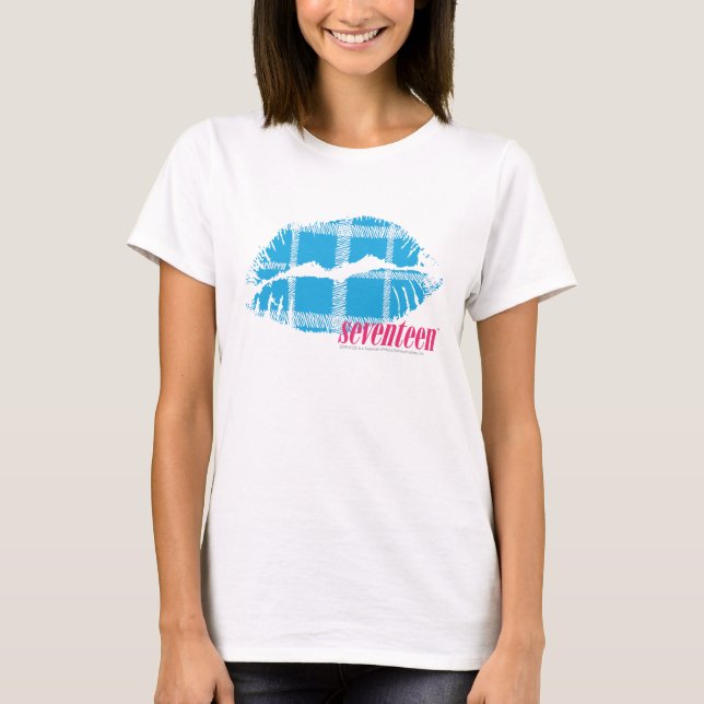Camiseta Aqua da xadrez (Frente)