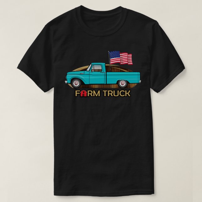 Camiseta aqua fazenda Truck (Frente do Design)