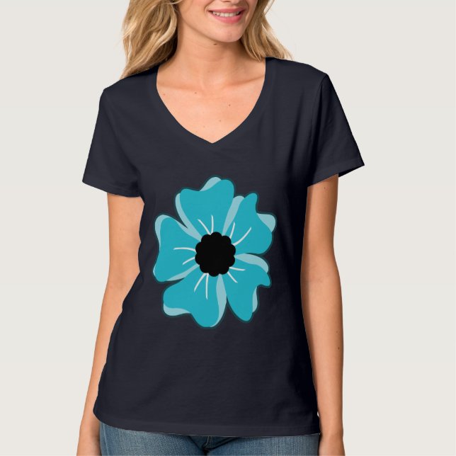 Camiseta Aqua Flower (Frente)