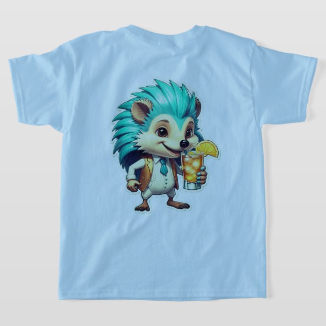 Camiseta Aqua Hedgehog (Postura das costas)
