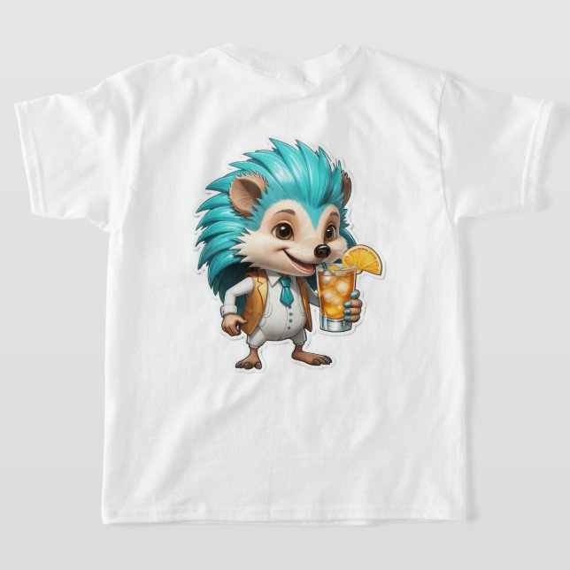 Camiseta Aqua Hedgehog (Postura das costas)