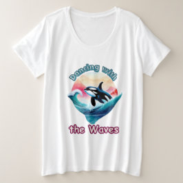 Camiseta Aqua Leap: Orca Feliz em Movimento