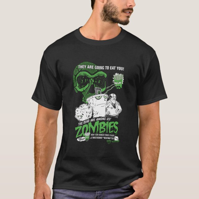 Camiseta Aqua N Hunger Force Zumbis (Frente)