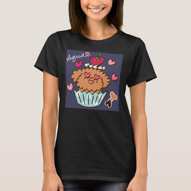 Camiseta Aqua O Poodle! Azul Marinho (Frente)