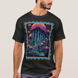 Camiseta Aqua Spectacle: Água-viva Colorida Gigante