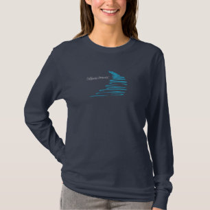 Camiseta Aqua Squiggly do Dreamin'_ de Lines_California