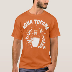 Camiseta Aqua Tofana Line Art Poison Bottle Crime Fan