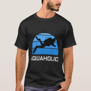 Camiseta Aquaholic Scuba Diver Engraçado Amor Mergulhando Á