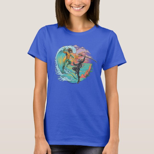 Camiseta Aquaman & Black Manta Tidal Wave (Frente)