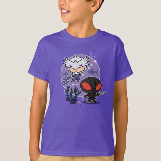 Camiseta Aquaman | Chibi Orm & Black Manta Undersea Graphic (Frente)