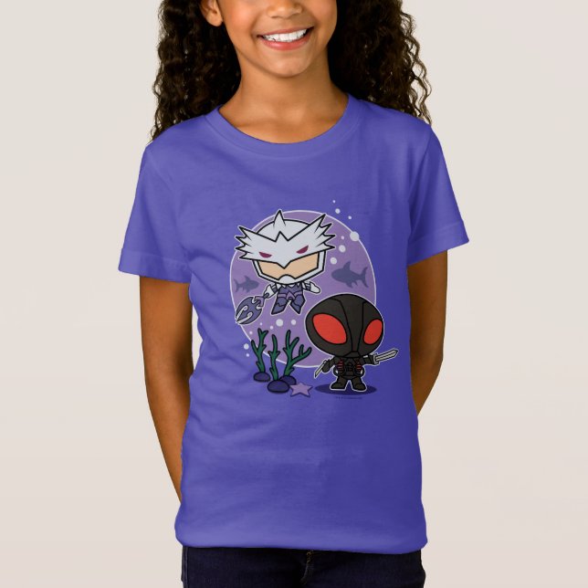 Camiseta Aquaman | Chibi Orm & Black Manta Undersea Graphic (Frente)