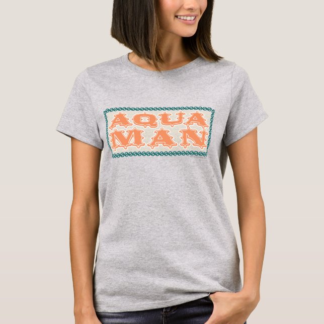 Camiseta Aquaman, é hora do show! Cartas (Frente)