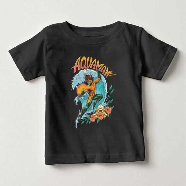 Camiseta Aquaman e Trident Ascensão Graphic (Frente)