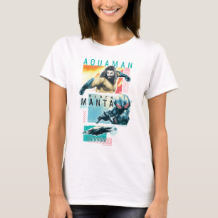Camiseta Aquaman   Gráfico Modernista Aquaman & Black Mant
