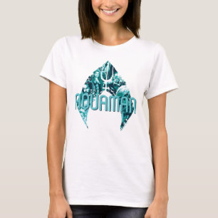 Camiseta Aquaman Orin, Mera, Orm & Black Manta, Símbolo