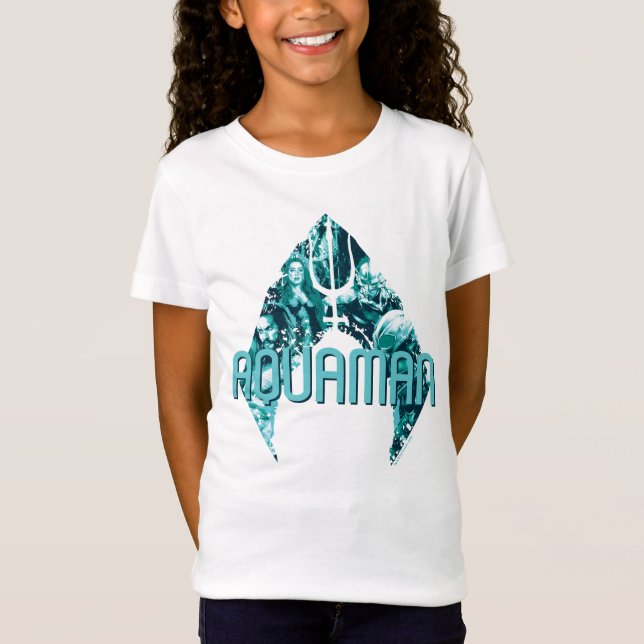 Camiseta Aquaman | Orin, Mera, Orm & Black Manta, Símbolo (Frente)