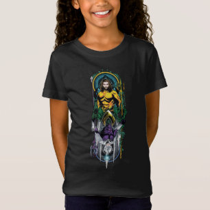 Camiseta Aquaman Painel Orin & Orm Reversible Art Nouveau