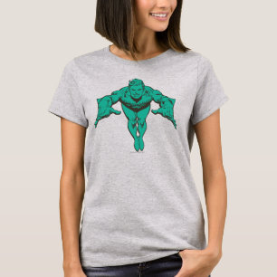 Camiseta Aquaman Pulando para a frente - Teal