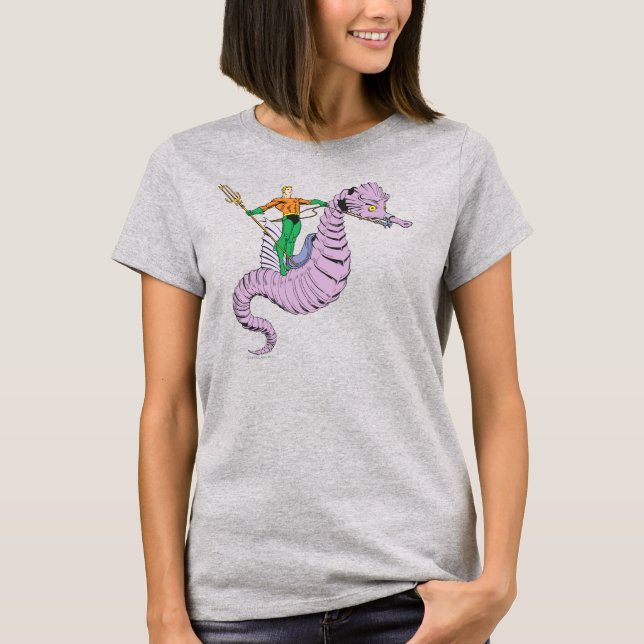 Camiseta Aquaman Rides Seacavalo (Frente)