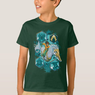 Camiseta Aquaman Riding Seacavalo através dos reinos