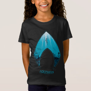 Camiseta Aquaman   Ver Através Do Logotipo Aquaman, Gráfi