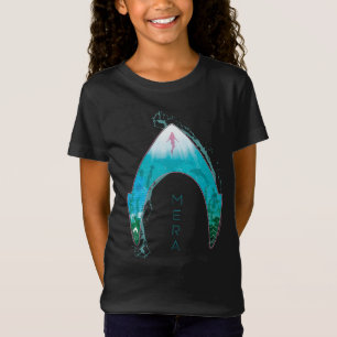 Camiseta Aquaman   Ver Através do Símbolo Mera Gráfico O