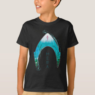 Camiseta Aquaman   Ver Através do Símbolo Mera Gráfico O