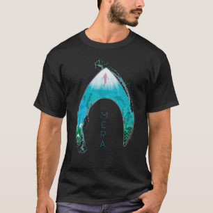 Camiseta Aquaman   Ver Através do Símbolo Mera Gráfico O