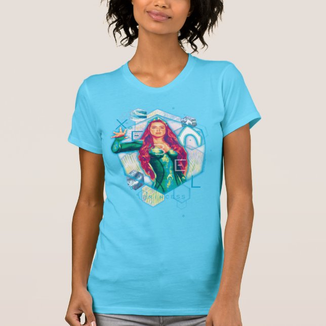 Camiseta Aquaman | Xebel Princess Mera Hexagonal (Frente)