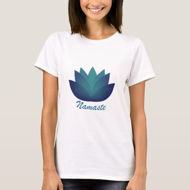 Camiseta Aquamarine Lotus Namaste (Frente)